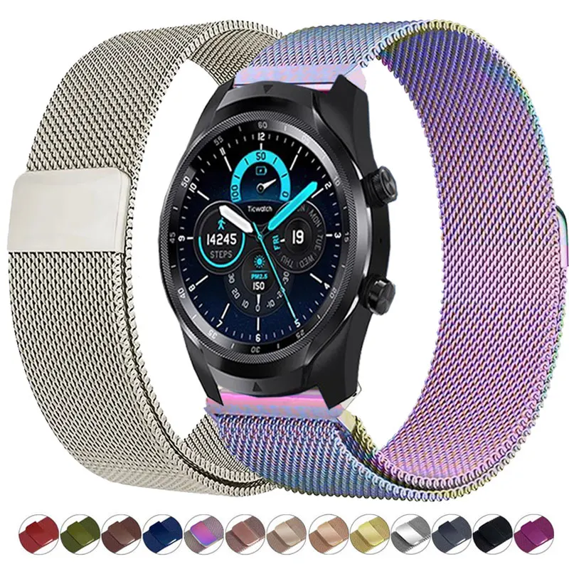Milanaise-Loop-Armband für TicWatch Band Pro 3 Ultra E3 E2 S2 Pro X GTW Soort 22 mm 20 mm Stahlarmband Smartwatch-Zubehör Image