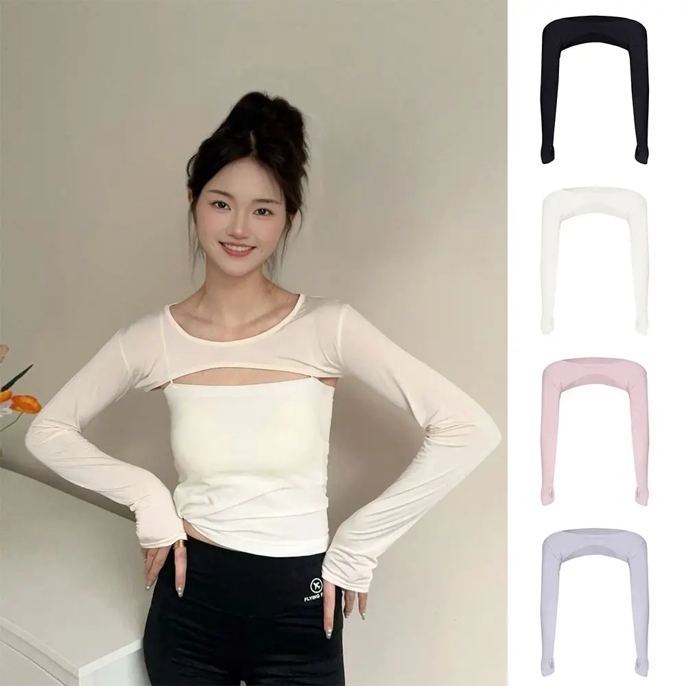 UV-Schutz, elastischer Raglanärmel-Schal, atmungsaktiv, Sonnenschutz, Sommer-Yoga-Übungsschal, dünne Armabdeckung, Oversleeve Image