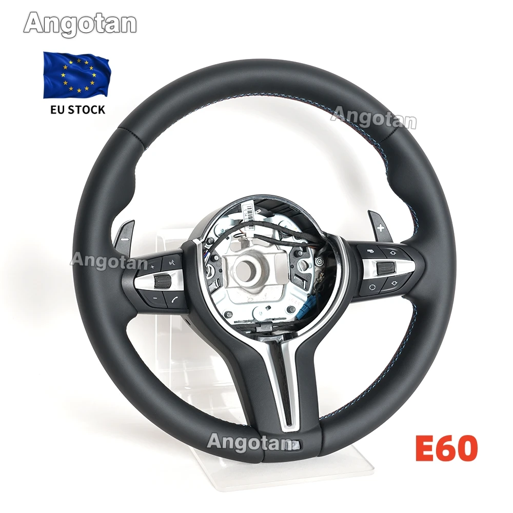 ANGOTAN M Sport Style Upgrade Vollleder-Lenkrad für BMW E60 mit Paddeln und Verkleidung Image