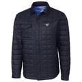 Toronto Blue Jays Cutter & Buck Rainier Shirt Full-Zip Jacket - Navy