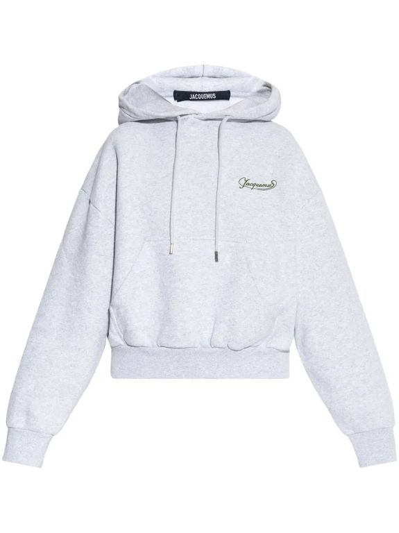 Cotton Sweatshirt With Logo - Gray - Jacquemus Sweats