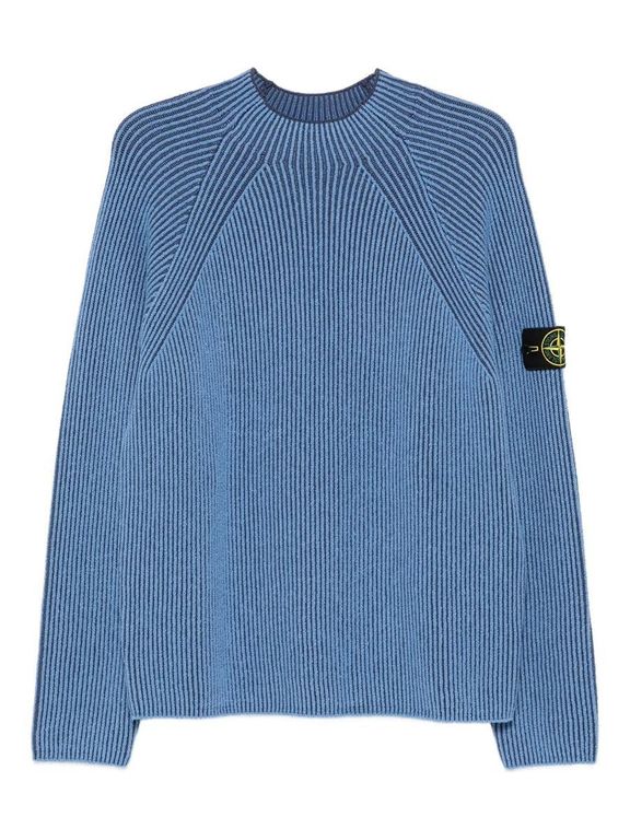 Sweater - Blue - Stone Island Knitwear
