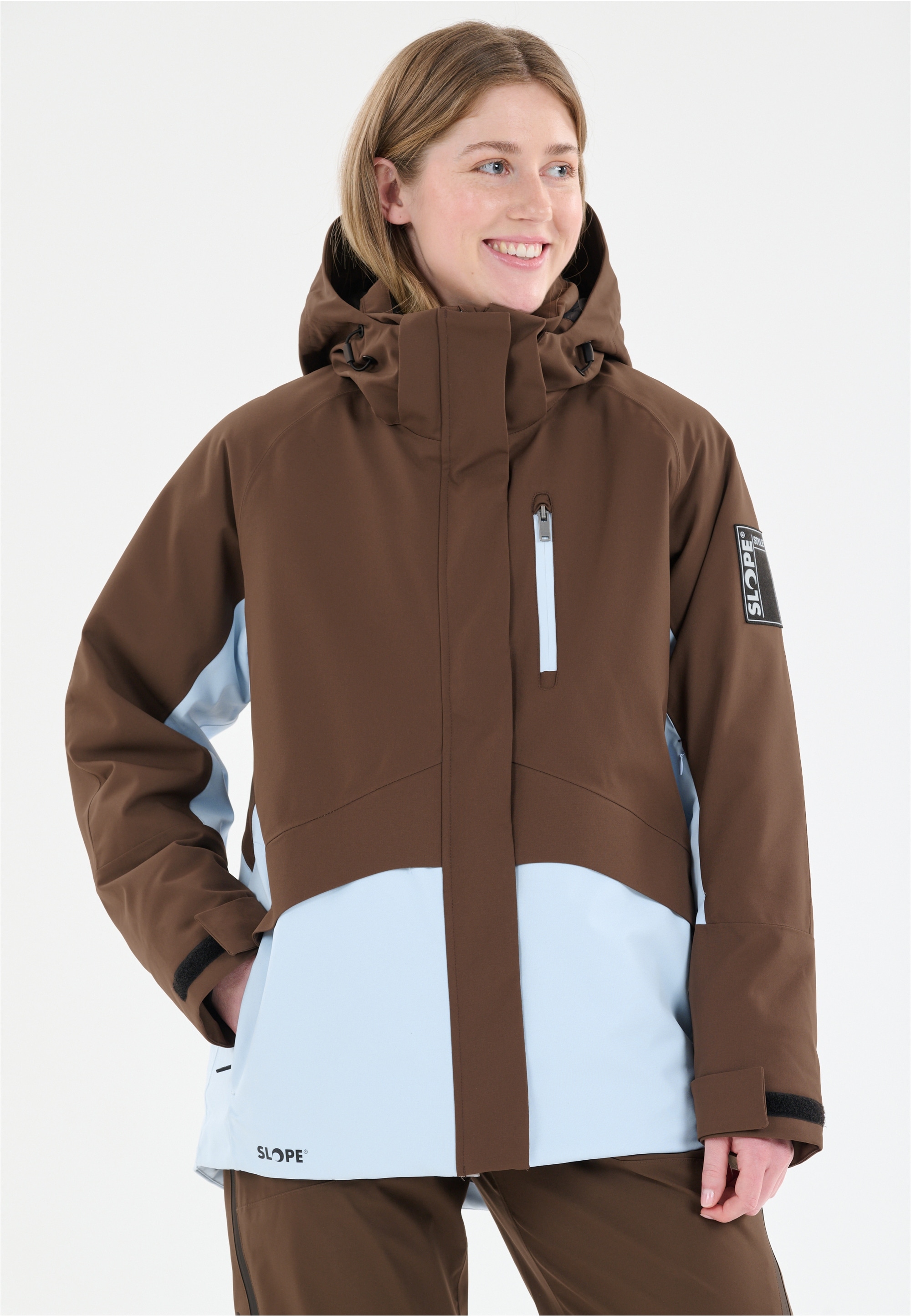 Skijacke SLOPE "Kenai", Damen, Gr. S, grau, 100% Polyester, mehrfarbig, normal, ohne Ausschnitt, Jacken, mit wind- und wasserabweisenden Eigenschaften Image