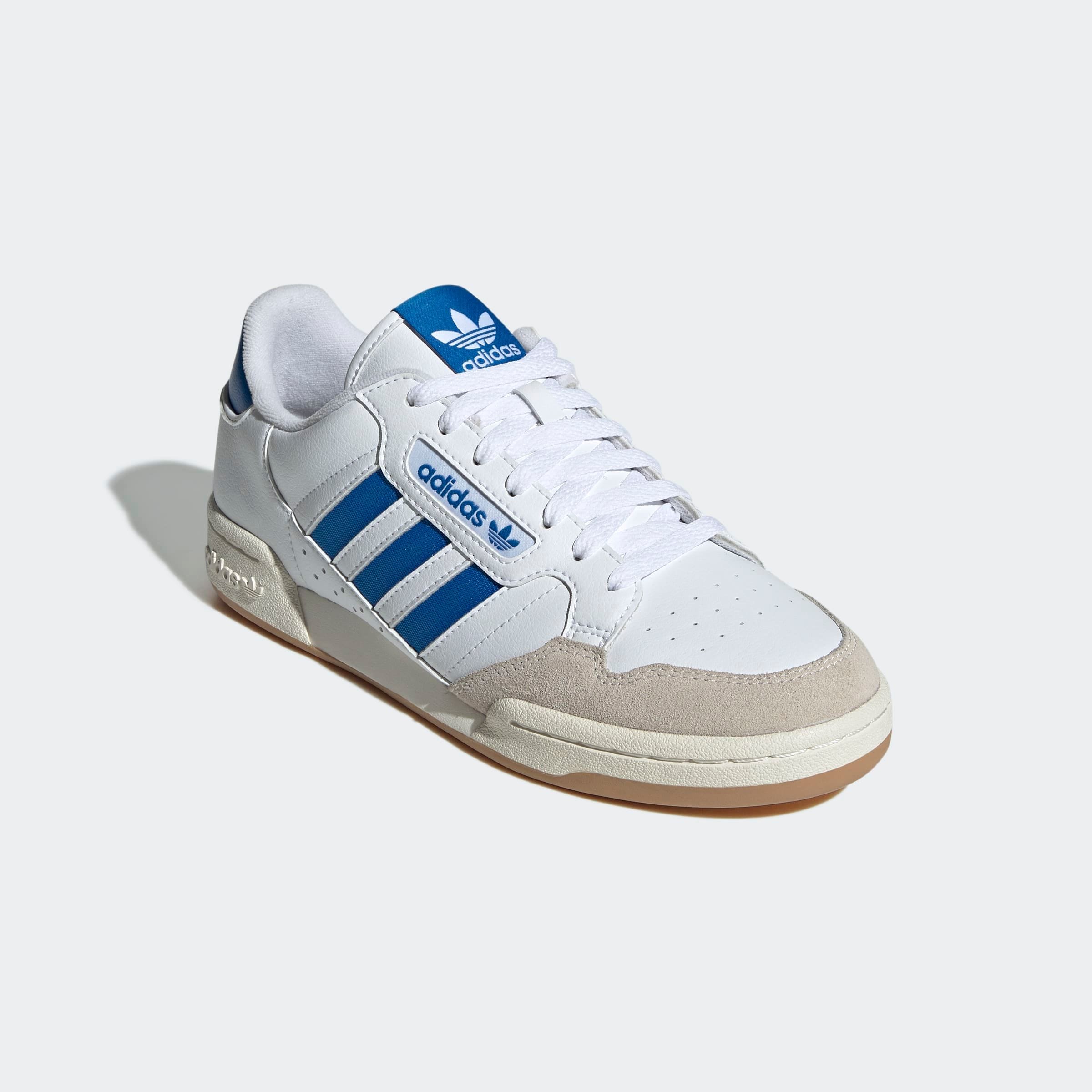 Sneaker ADIDAS ORIGINALS "CONTINENTAL 80 STRIPES", Herren, Gr. 41, cloud weiß, blaubird, chalk weiß, Baumwolle, Schuhe Sneaker