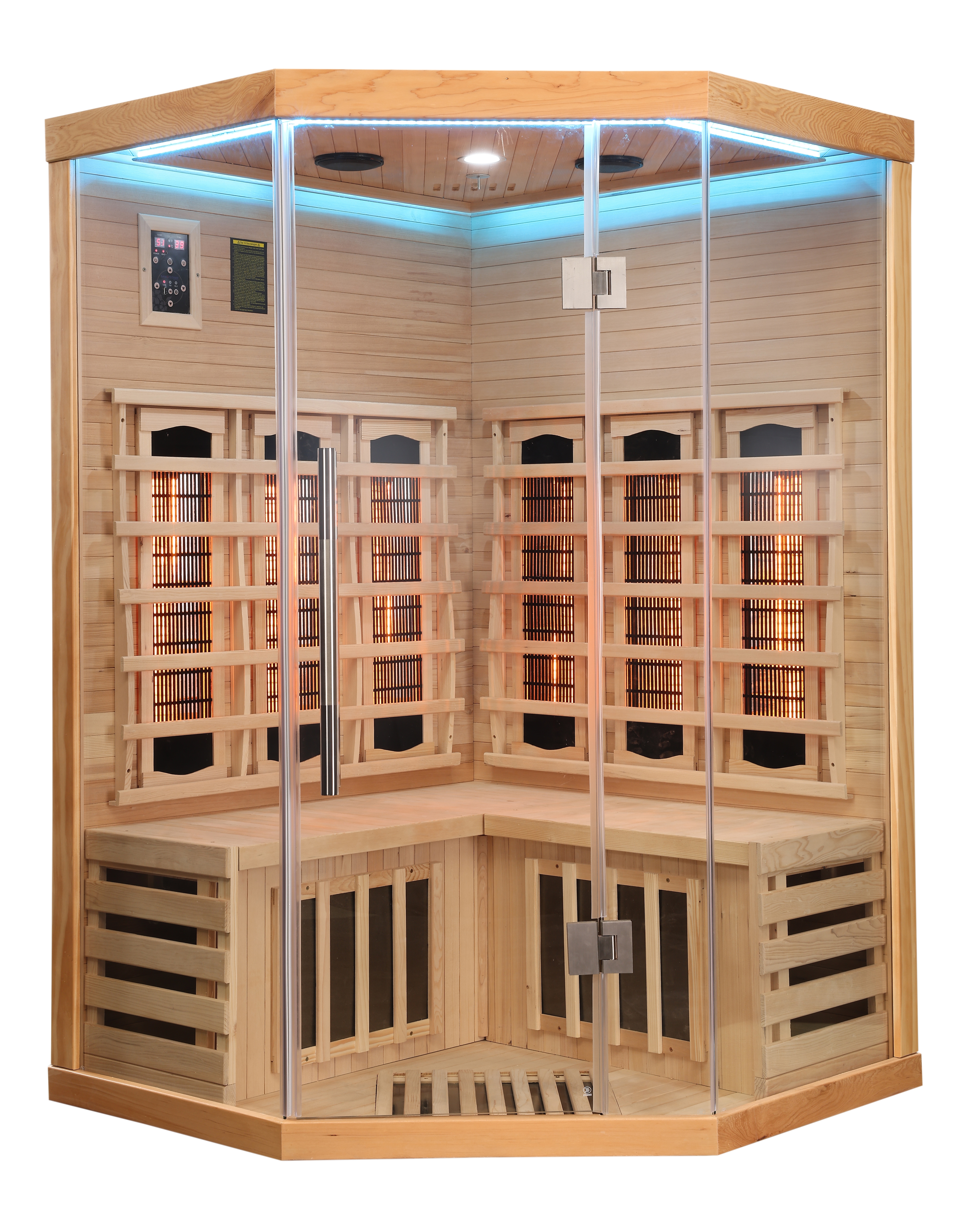 Infrarotkabine SANOTECHNIK "SUPREME", holz, (ohne Ofen), Saunen, mit 6 Vollspektrumstrahler und 3 Carbon Heizplatten Image