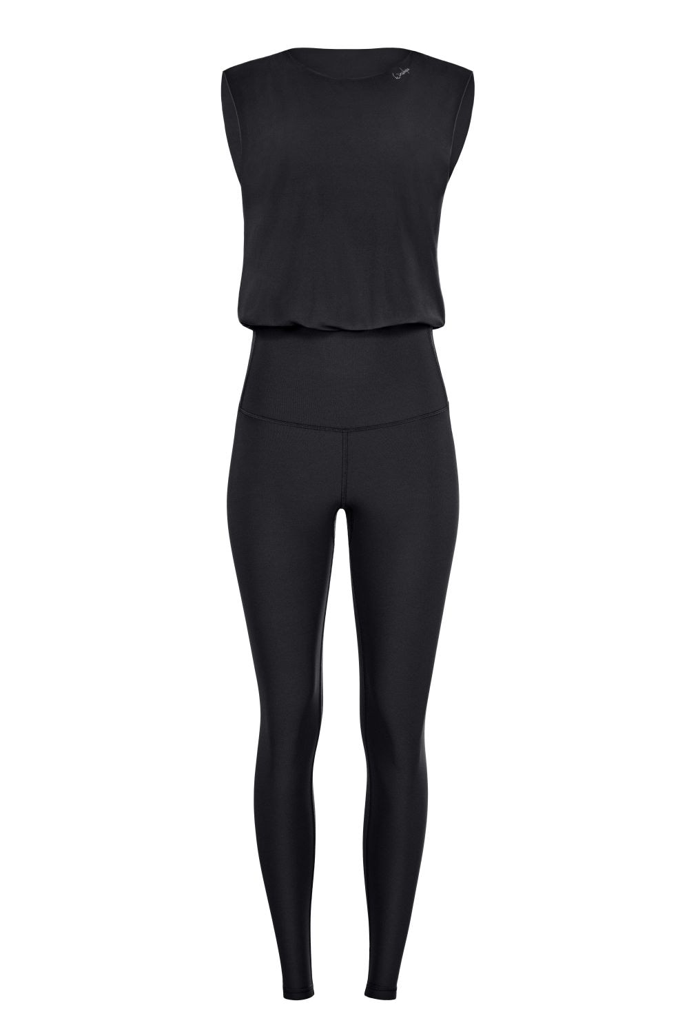 Jumpsuit WINSHAPE "JS102LSC", Damen, Gr. S, Normalgrößen, schwarz, 85% Polyester, 15% Elasthan, Rundhals, Overalls Jumpsuit, Functional Comfort
