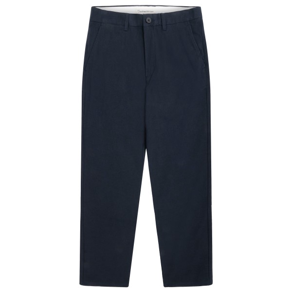 KnowledgeCotton Apparel - Chuck Regular Flannel Chino Pants - Freizeithose Gr 31 - Length: 32'' blau