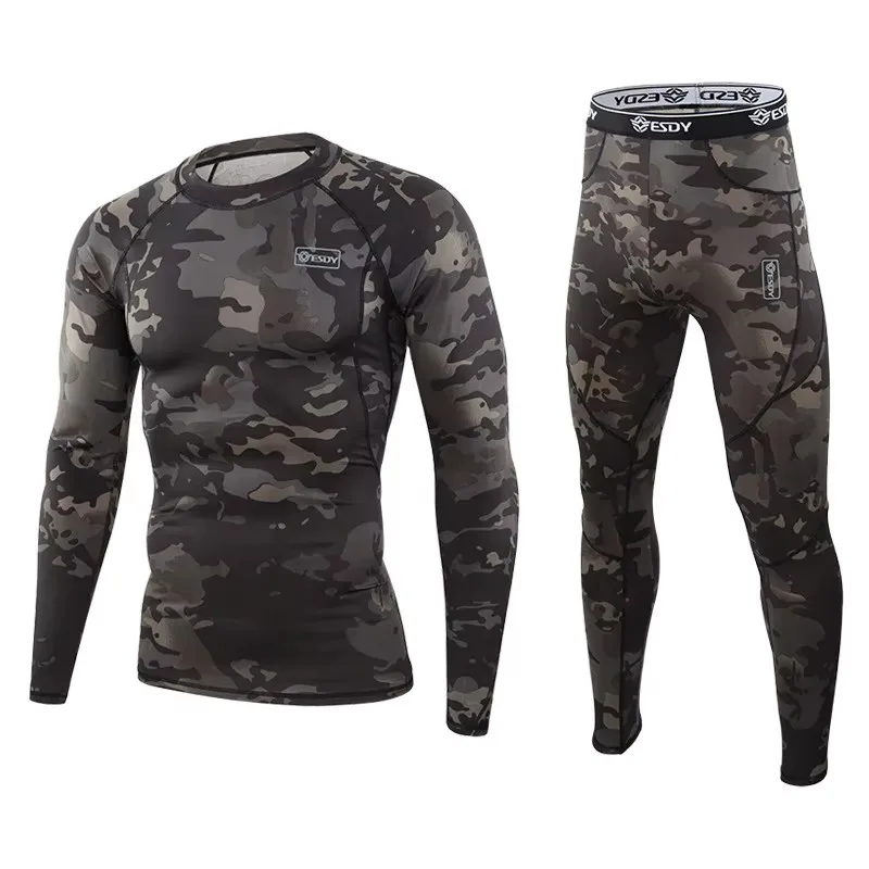 Hiver Top qualité nouveaux sous-vêtements thermiques hommes sous-vêtements ensembles compression polaire sueur séchage rapide thermo sous-vêtements hommes vêtements