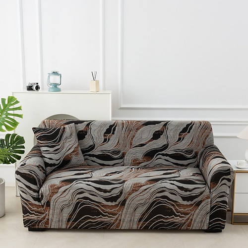 Weihnachtssofabezug mit Bohème-Print, staubdicht, allmächtig, Schonbezüge, Stretch-Sofabezug, superweicher Stoff, Couchbezug mit einem kostenlosen Booster-Bezug (Sessel/Zweisitzer/3-Sitzer/4-Sitzer) Image