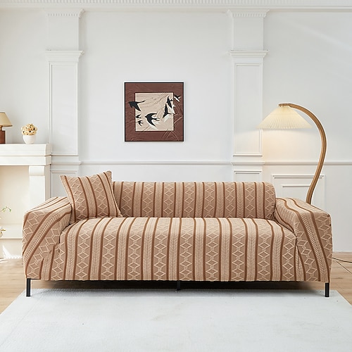 Elastischer Sofabezug aus Jacquard-Stoff, Stretch-Couchbezug, L-förmige Sofa-Schonbezug, Eckbezug für Wohnzimmer, 1/2/3/4-Sitzer Image