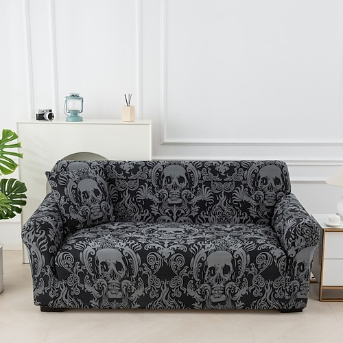 Weihnachtssofabezug mit Bohème-Print, staubdicht, allmächtig, Schonbezüge, Stretch-Sofabezug, superweicher Stoff, Couchbezug mit einem kostenlosen Booster-Bezug (Sessel/Zweisitzer/3-Sitzer/4-Sitzer) Image