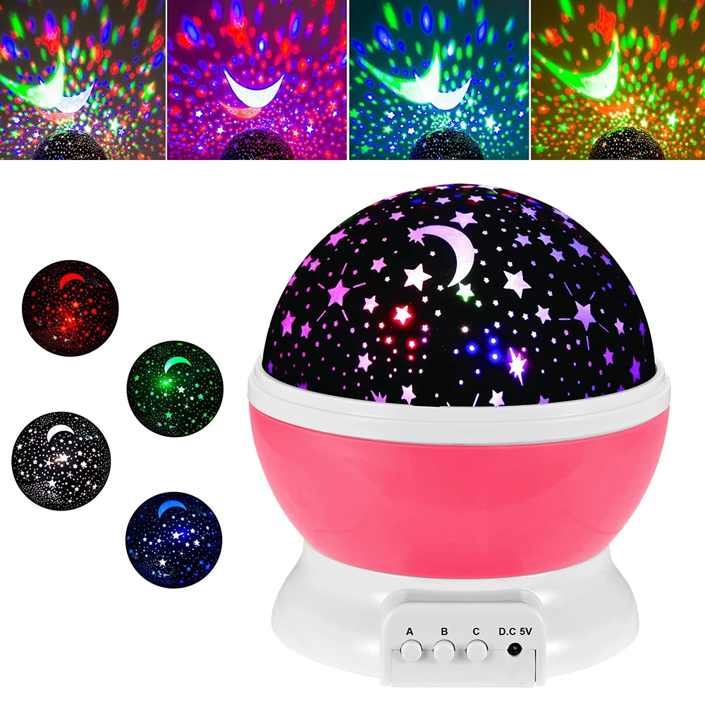 LED Sternenhimmel Nachtlichter USB Rotierende Projektorlampe Magic Ball Star Weihnachtsbeleuchtung Home Room Atmosphäre Dekorationen