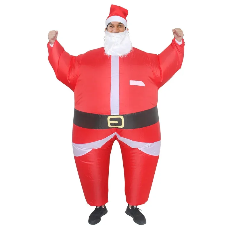 Klassisches aufblasbares Weihnachtsmann-Kostüm für Erwachsene, Fantasie, lustiges Festival-Kostüm, Weihnachten, Urlaub, Party, Cosplay, Kostüm, 2025, Neu Image