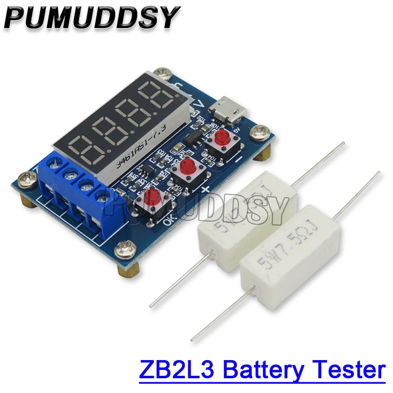 Batterietester ZB2L3 LED-Digitalanzeige 18650 Lithiumbatterie Stromversorgung Testwiderstand Blei-Säure-Kapazität Entlademessgerät Image