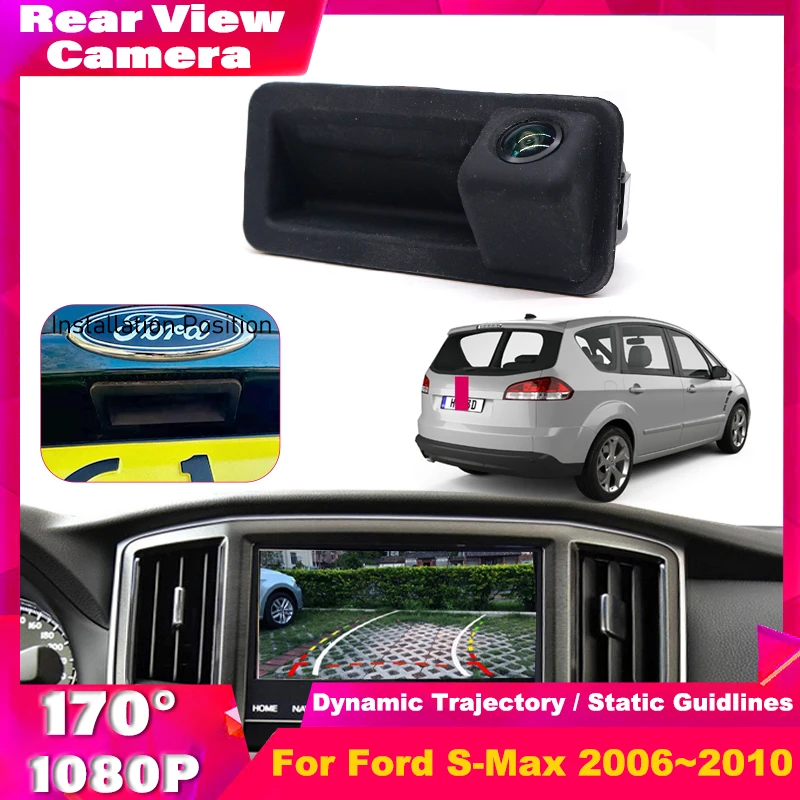 Rückfahrkamera Für Fahrzeug Kofferraum Griff Backup Rückansicht Kamera Für Ford S Max S-Max 2006 ~ 2010 C-Max C Max 2003 ~ 2018 Image