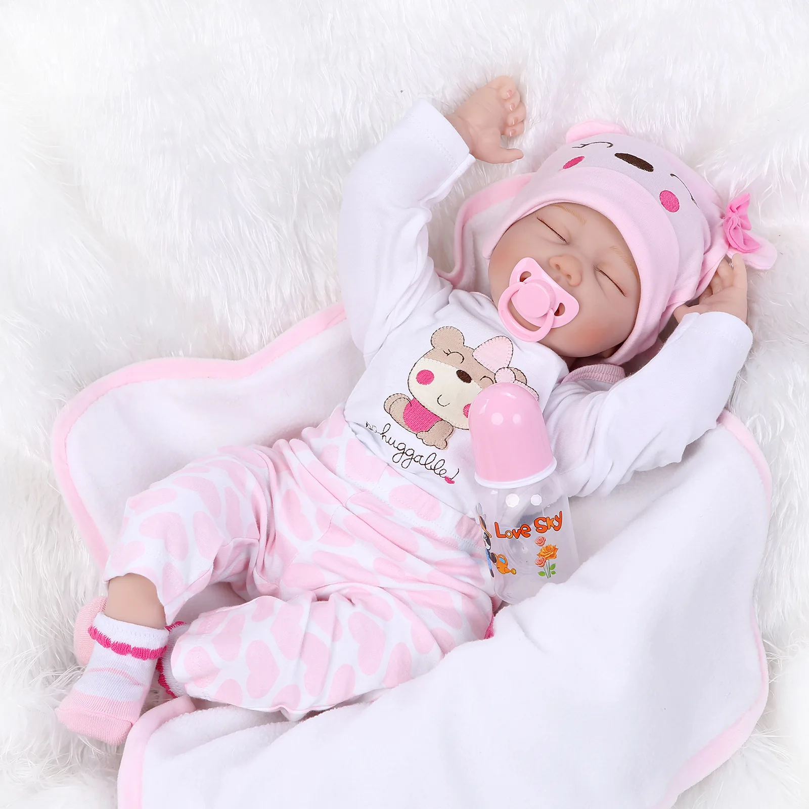 55 cm Reborn Baby Mädchen Junge Puppe Lebensechte Prinzessin Silikon Vinyl Neugeborenen Babys Puppe Kinder Spielkameraden Geburtstag Geschenk Weihnachten spielzeug