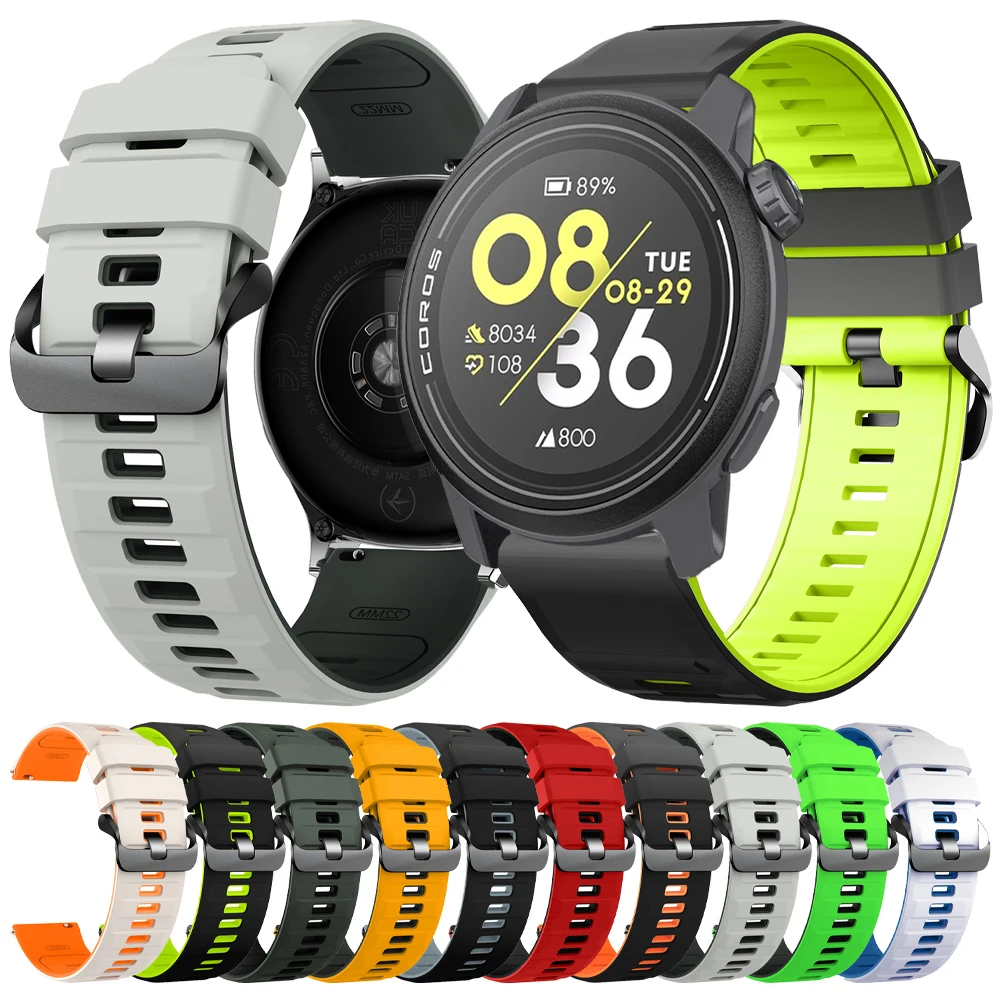 22 mm weiches Silikon-Uhrenarmband für COROS PACE 3/APEX 46 mm/APEX Pro Band für COROS APEX 2 Pro/PACE Pro Ersatzarmbandbänder Image