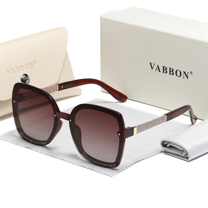 VABBON Design Neue Stil Sonnenbrille Meter Nagel Polarisation Fashion Square Sonnenbrille Mit Diamant Persönlichkeit Sonnenbrille 267 Image