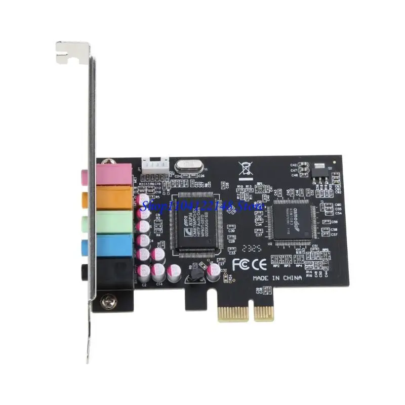 P9FA PCIE Sound Card 5.1 Interne Soundkarte Stereo PCI-E-Audiokarte 32/64 Bit PCI für Express-PC-Soundkarte CMI8738 Chip Image