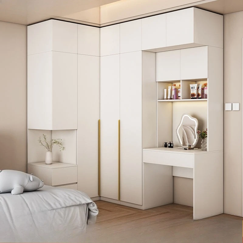 Massivholz-Kleiderschrank, Haushalt, Schlafzimmer, Garderobe, Kleiderschrank, Kommode, Eckgarderobe integriert