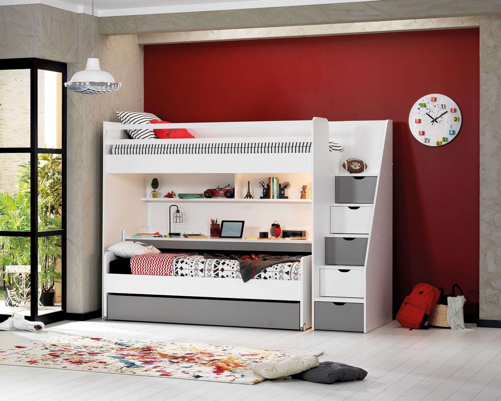 INFANSKIDS »Neo« Hochbett grau/weiß Image