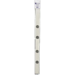 Alco Wandleiste Metall lackiert 5x100cm weiß inkl. 4 Magneten Image