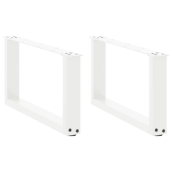 vidaXL Couchtischbeine U-Form 2 Stk. Weiß 70x(30-31) cm Stahl Image