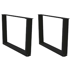 vidaXL Couchtischbeine V-Form 2 Stück Schwarz 70x(42-43,3) cm Stahl Image