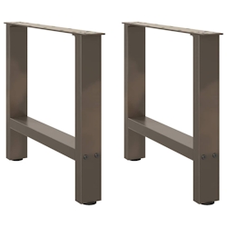vidaXL Couchtischbeine Naturstahl 2 Stk. 50x(42-43) cm Stahl Image