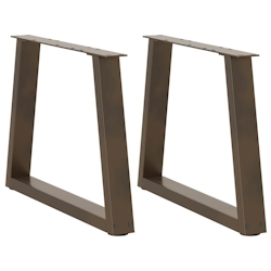 vidaXL Couchtischbeine V-Form 2 Stück Naturstahl 60x(42-43,3) cm Stahl Image