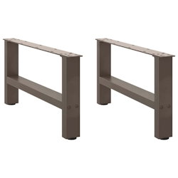 vidaXL Couchtischbeine Naturstahl 2 Stk. 60x(30-31) cm Stahl Image