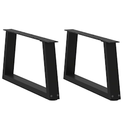 vidaXL Couchtischbeine V-Form 2 Stück Schwarz 50x(30-31,3) cm Stahl Image