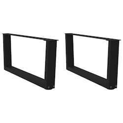 vidaXL Couchtischbeine V-Form 2 Stück Schwarz 70x(30-31,3) cm Stahl Image