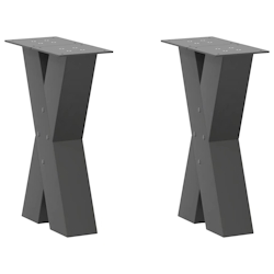 vidaXL Couchtischbeine X-Form 2 Stk. Anthrazit 28x(42-43) cm Stahl Image