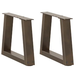 vidaXL Couchtischbeine V-Form 2 Stück Naturstahl 30x(30-31,3) cm Stahl Image