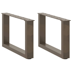 vidaXL Couchtischbeine U-Form 2 Stk. Naturstahl 50x(30-31) cm Stahl Image