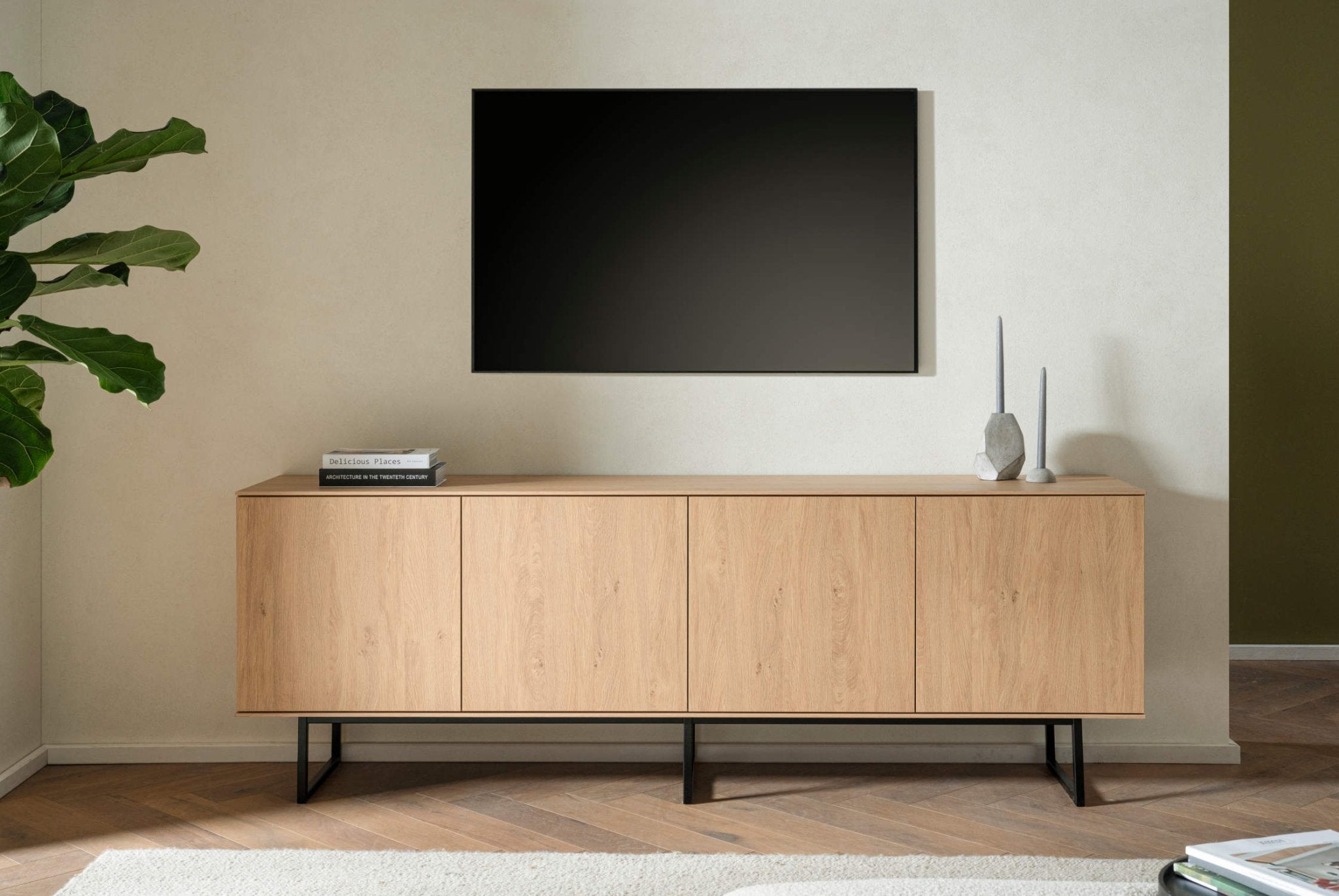 TV-Lowboard Eiche 200 cm Unterschrank Como