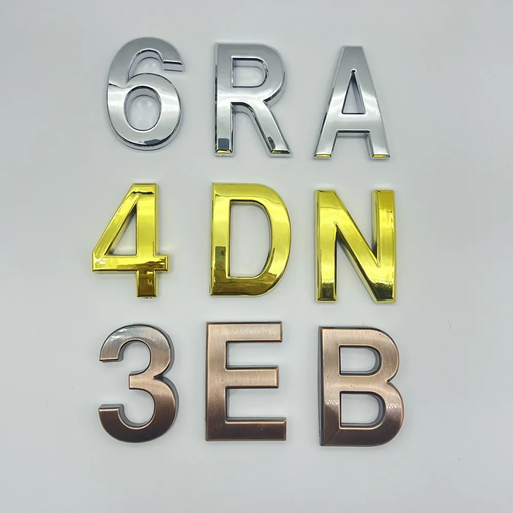 5-7cm House Number Outdoor 26 English Letters Adhesive Letters Hotel Door Alphabet Home Outdoor Exterior Mailbox House Number