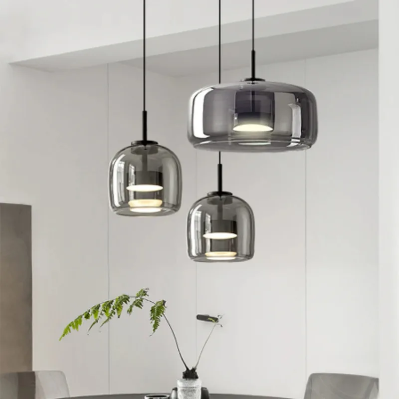 Nordic Glas LED Anhänger Licht für Wohnzimmer Esszimmer Tisch Schlafzimmer Kronleuchter Wohnkultur Kronleuchter Leuchten