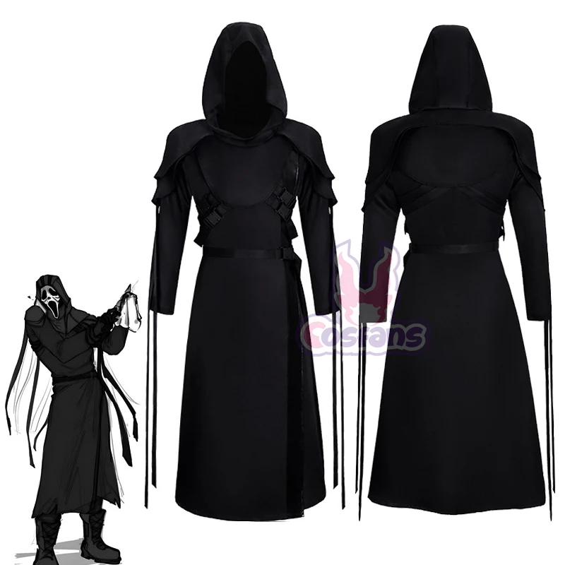 Das Geistergesicht Cosplay Kostüm Spiel Dead Daylight Rollenspiel Uniform Halloween Karneval Party Outfit Männer Frauen Mittelalterliches Kostüm Image