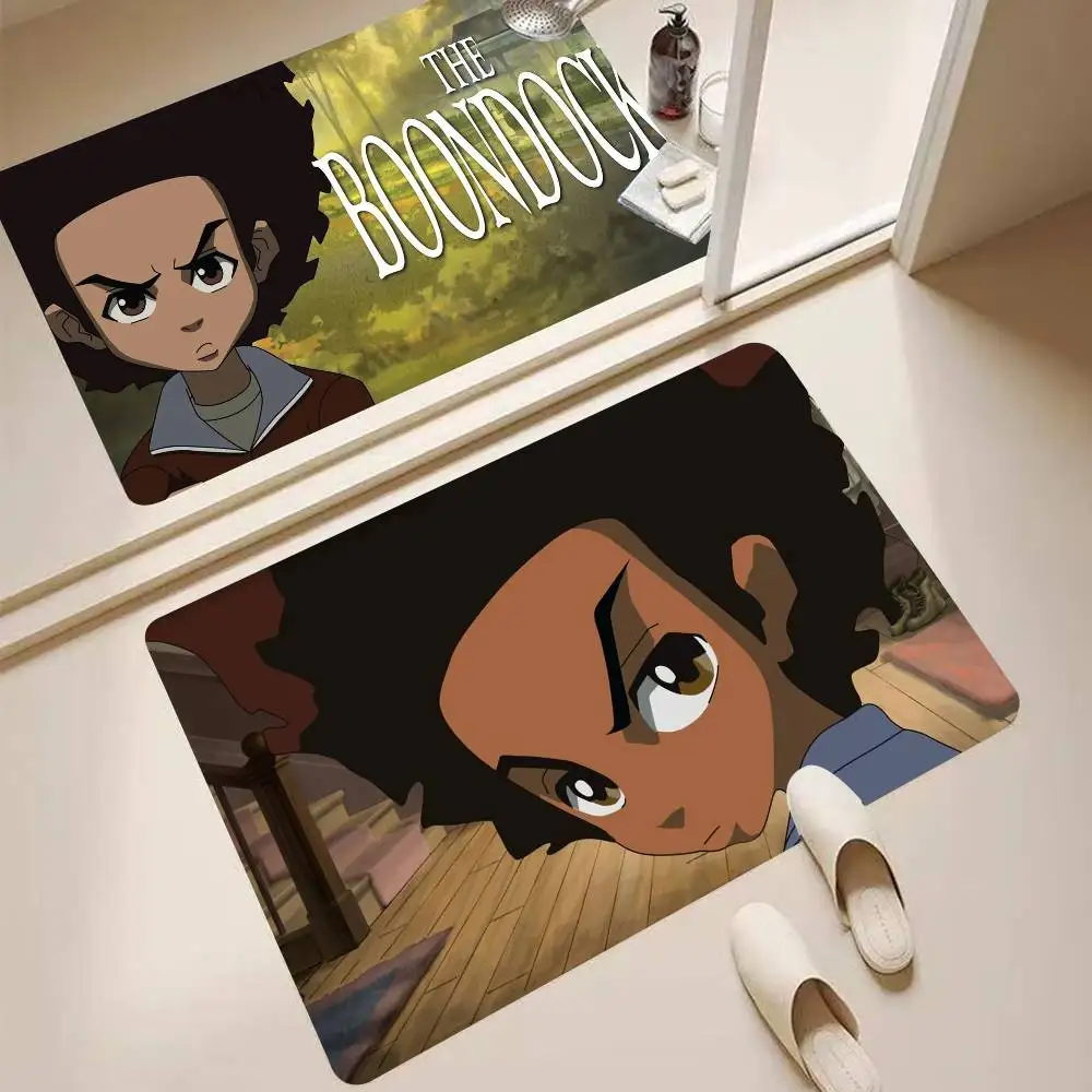 Cartoon Die Boondocks Zimmer Matten Anti-rutsch Absorbieren Wasser Lange Streifen Kissen Schlafzimmer Matte Willkommen Fußmatte Image