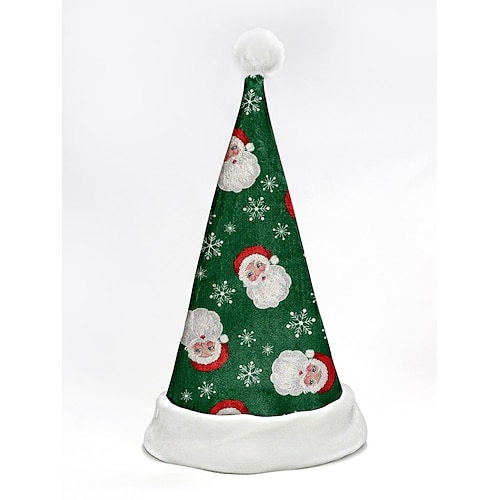 cappello da Babbo Natale rosso da donna con rifiniture in pelliccia sintetica bianca e motivo a fiocco di neve, morbido cappello di peluche per le feste invernali, le riunioni di famiglia e le celebrazioni natalizie