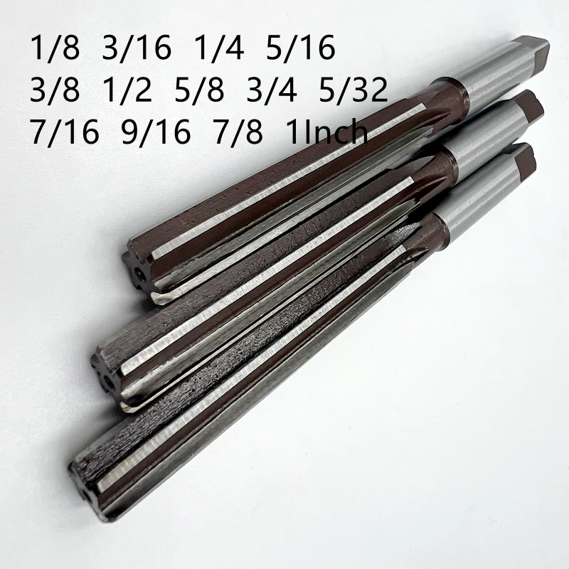 1/8 Alesatore 12.7mm 3/16 1/4 5/16 3/8 1/2 5/8 3/4 5/32 7/16 9/16 7/8 1 Pollici H7 HSS Alesatore manuale CNC Codolo cilindrico 3.175 25.4