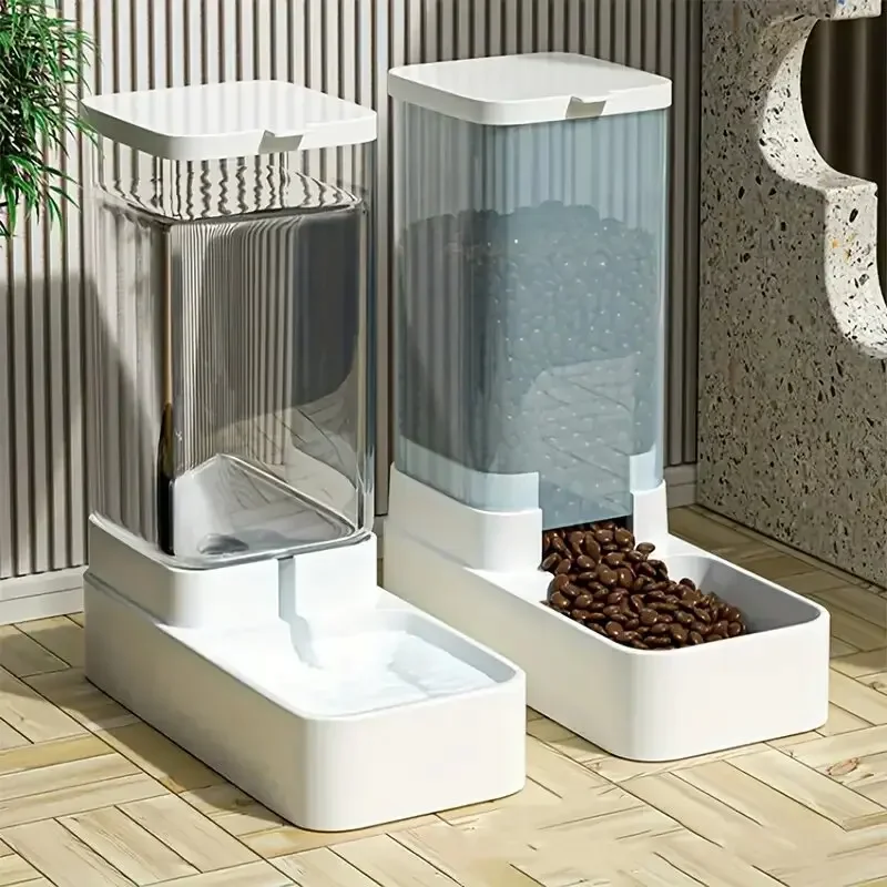 Distributeur automatique de nourriture/eau pour chien, ensemble de distributeur d'eau et de nourriture par gravité en plastique pour chien, mangeoire pour fournitures pour animaux de compagnie, 1/2