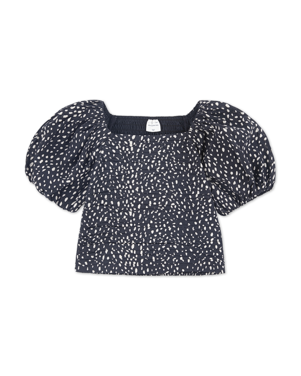 abercrombie kids Girls' Emerson Puff Sleeved Top - Little Kid, Big Kid - ANF Anthracite
