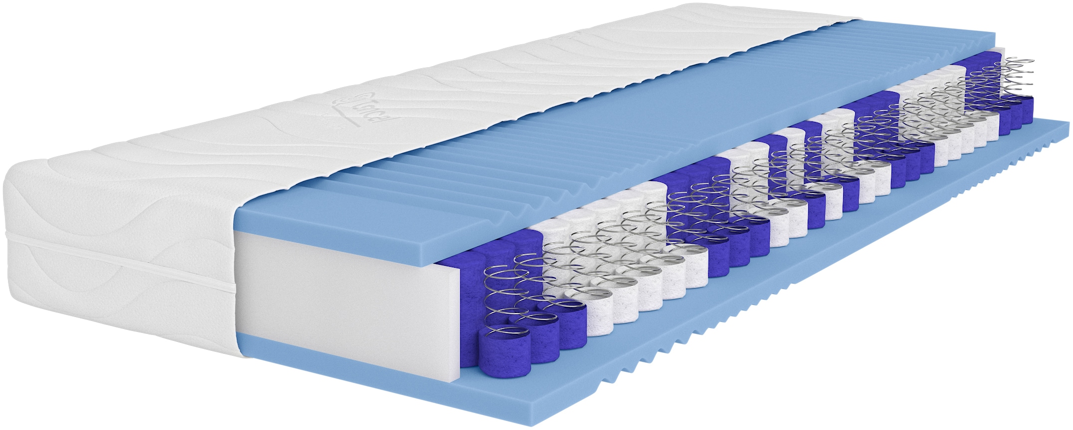 Taschenfederkernmatratze ÄLGDRÖM "NEUHEIT: Lasse, 7 Zonen Matratze 90x200 cm, 140x200 cm & mehr", weiß, B:80cm H:22cm L:200cm, Bezug: 60% Polyester, 40% Lyocell (TENCEL™). Steppfüllung: 100% Polyester, Matratzen, Matratze H2, H3 & H4, atmungsaktiv,...