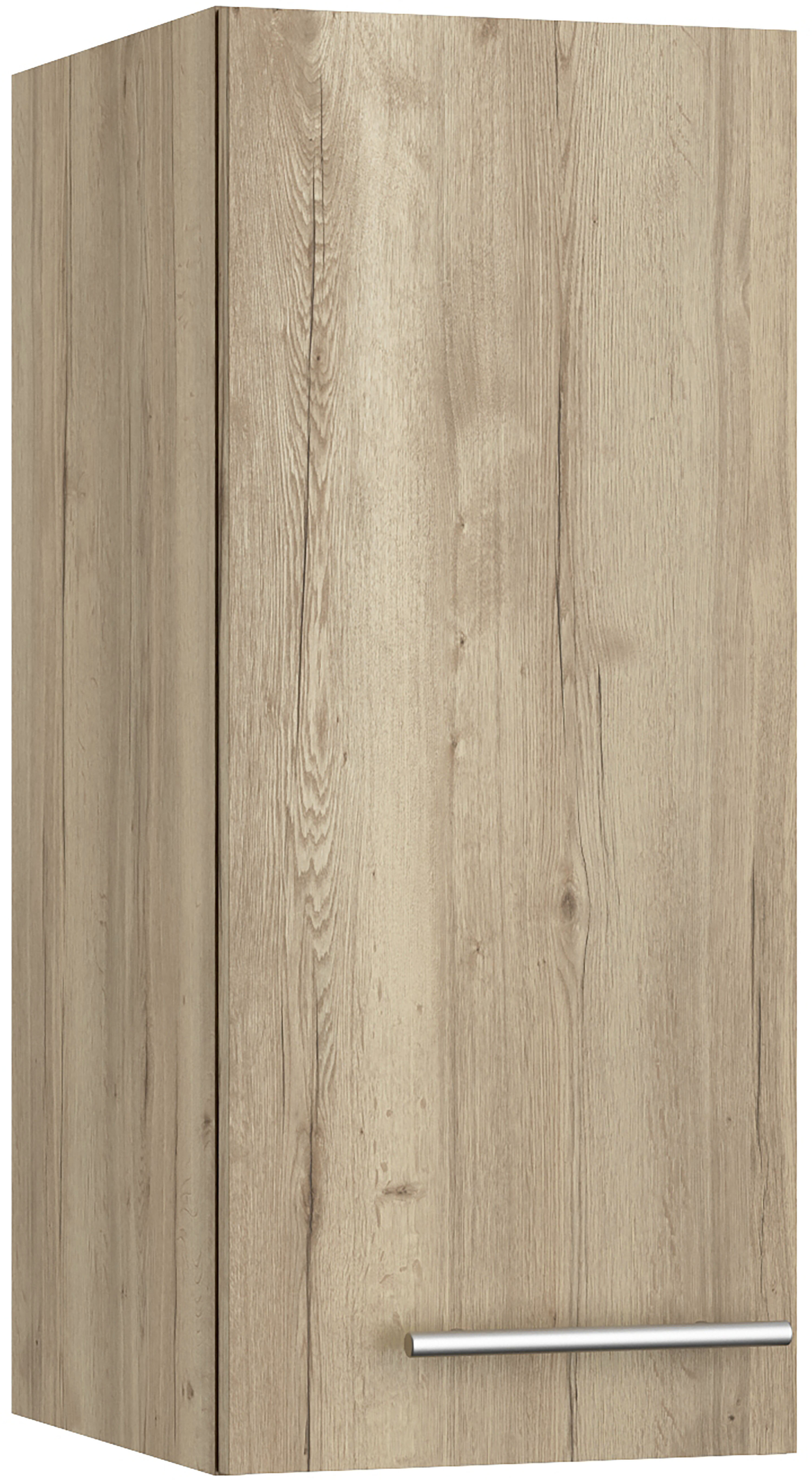 Hängeschrank OPTIFIT "Lilly", braun (wildeiche, wildeiche, wildeiche), B:30cm H:70,4cm T:34,6cm, Spanplatte, Schränke, Breite 30 cm, 1 Tür, 2 Einlegeböden Image
