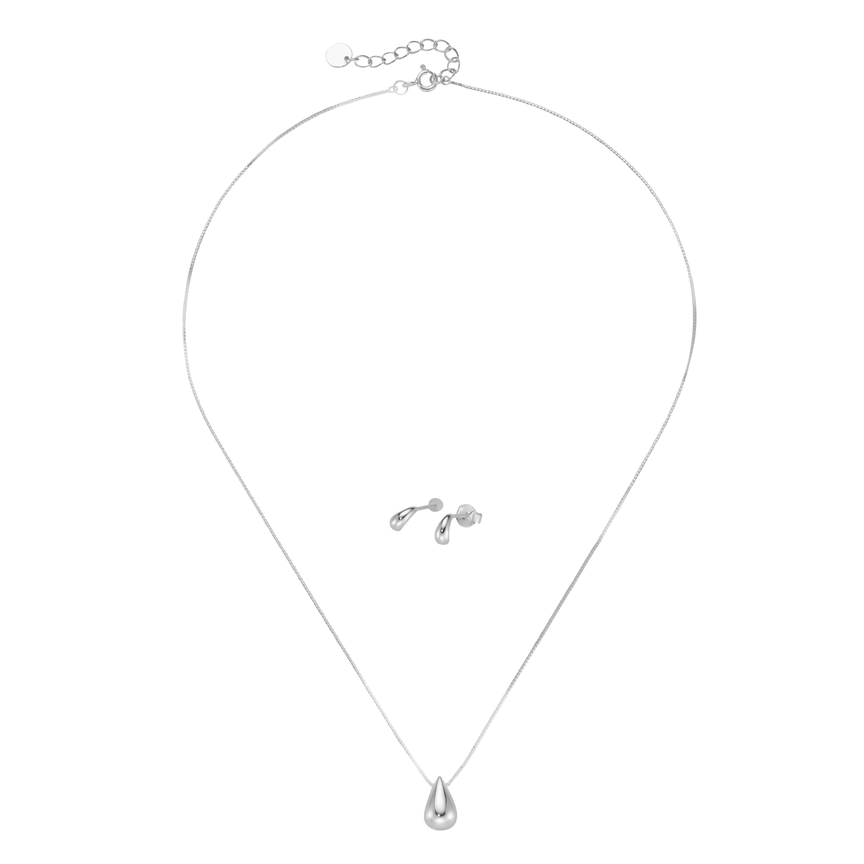 Schmuckset SMART JEWEL "Anhänger und Ohrstecker Tropfen, Silber 925", silber, Schmuck_Sets, Damen, 45cm, Silber 925 (Sterlingsilber) Image