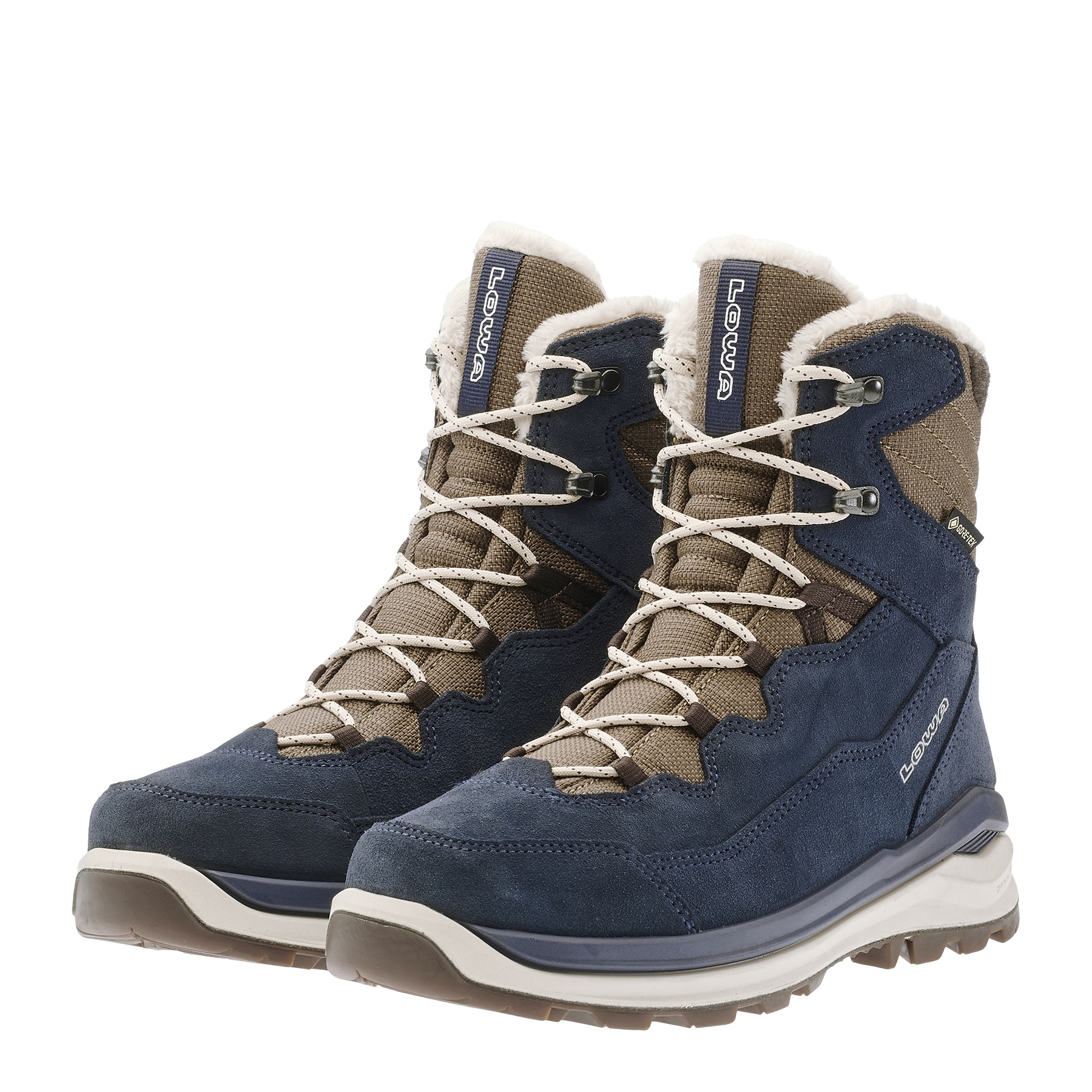 Winterstiefel LOWA "OTTAWA EVO GORE-TEX WS", Damen, Gr. 39, navy, dune, Leder, Textil, Schuhe, Winterschuhe, Winterboots, Snowboots, wasserdicht Image