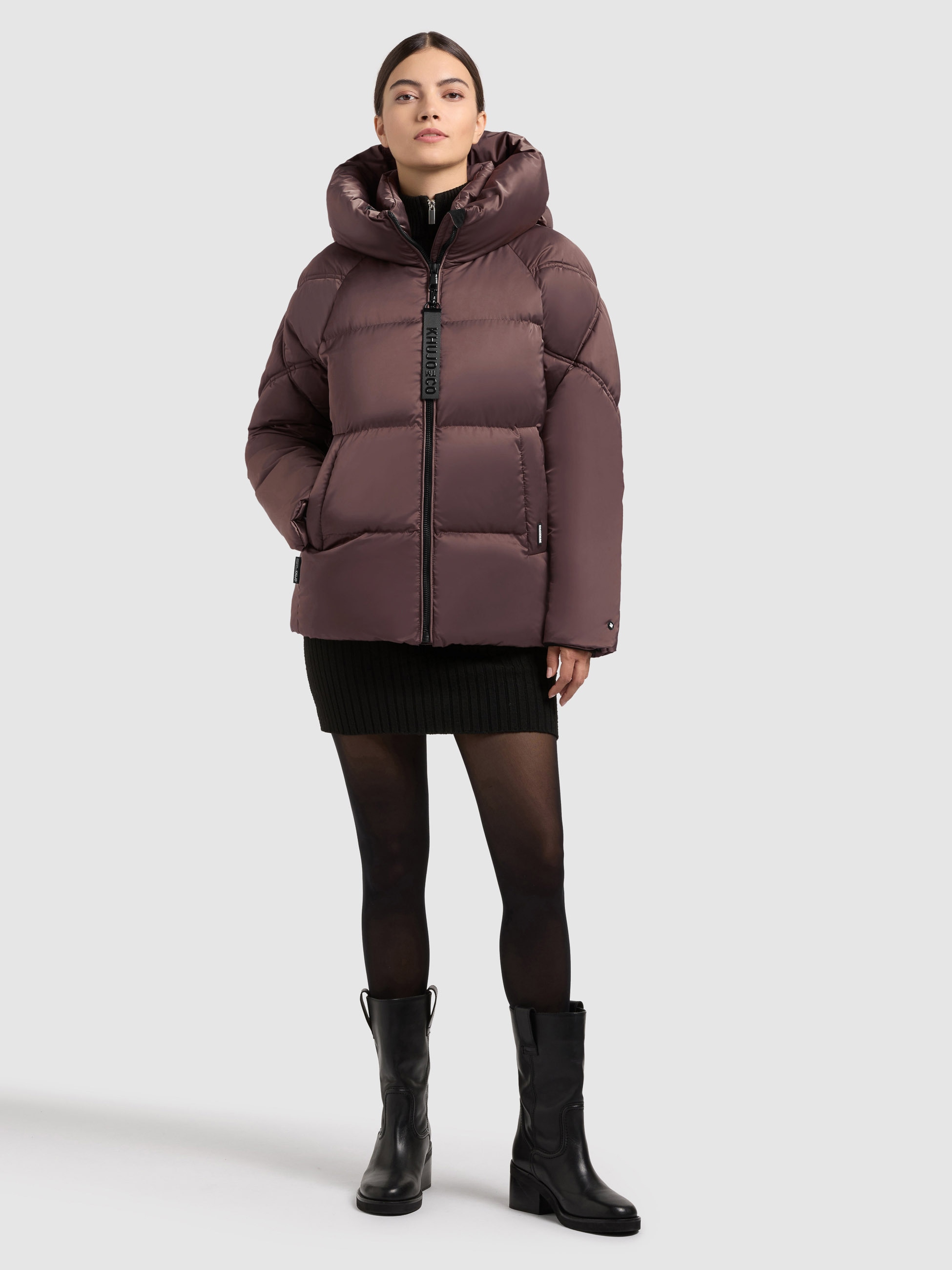 Steppjacke KHUJO "ISETT2", Damen, Gr. XXL, orchid lila, 100% Polyester, unifarben, Raglanärmel elastischer Bund mit Windstopper, Jacken Image